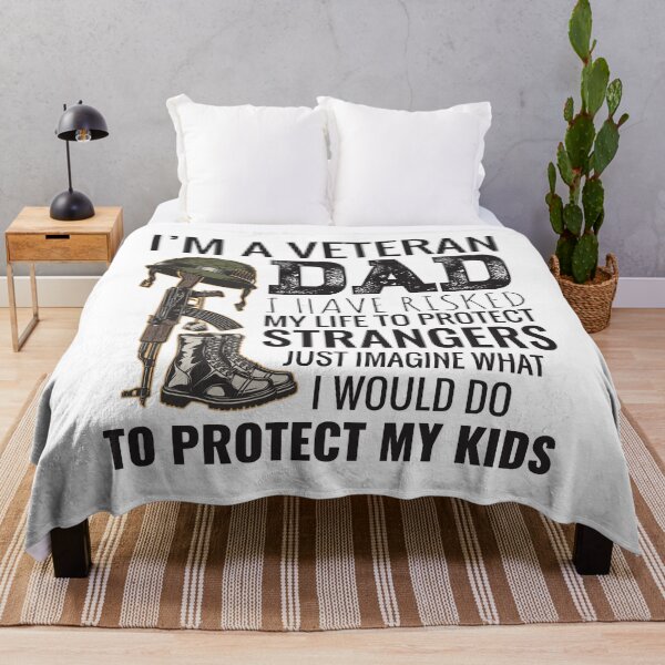 Item preview, I'm A Veteran Dad I Have Risked My Life To Protect Strangers Just Imagine What I would Do To Protect My Kids designed and sold by mdnrsakib.