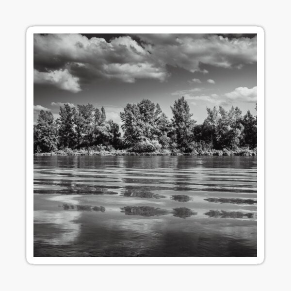 Black and white landscape photography Krakow, Przylasek Rusiecki Sticker