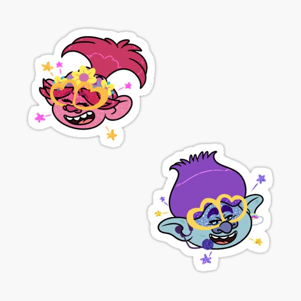 Pop Poppy and Branch Sticker