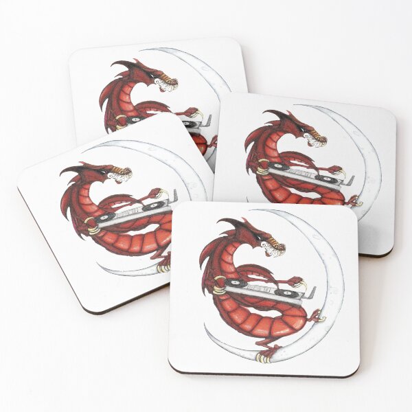 Item preview, DJ Red Lunar Dragon on full moon white! designed and sold by knightfyer.