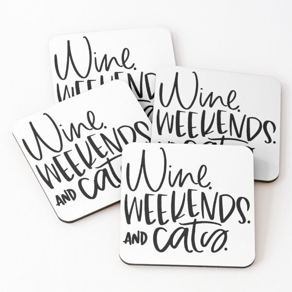 Item preview, Wine, Weekends and Cats designed and sold by LaceRenee.