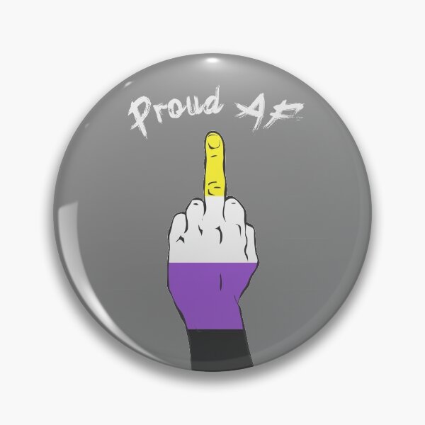 Item preview, Proud AF - Nonbinary Pride Middle Finger designed and sold by Alrkeaton.
