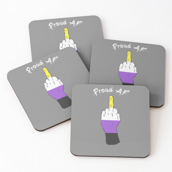 Item preview, Proud AF - Nonbinary Pride Middle Finger designed and sold by Alrkeaton.