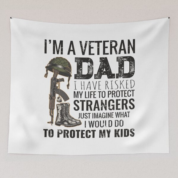 Item preview, I'm A Veteran Dad I Have Risked My Life To Protect Strangers Just Imagine What I would Do To Protect My Kids designed and sold by mdnrsakib.
