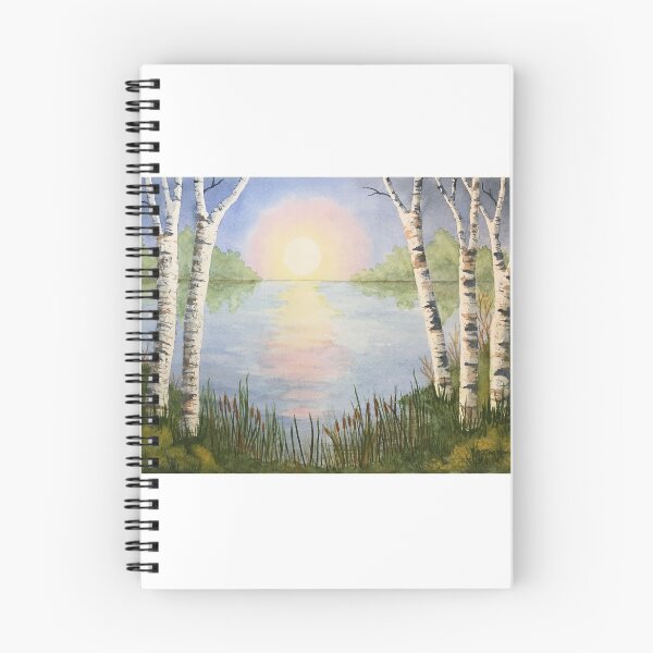 Item preview, Birches on the Lake at Sunrise  designed and sold by mandyk8.