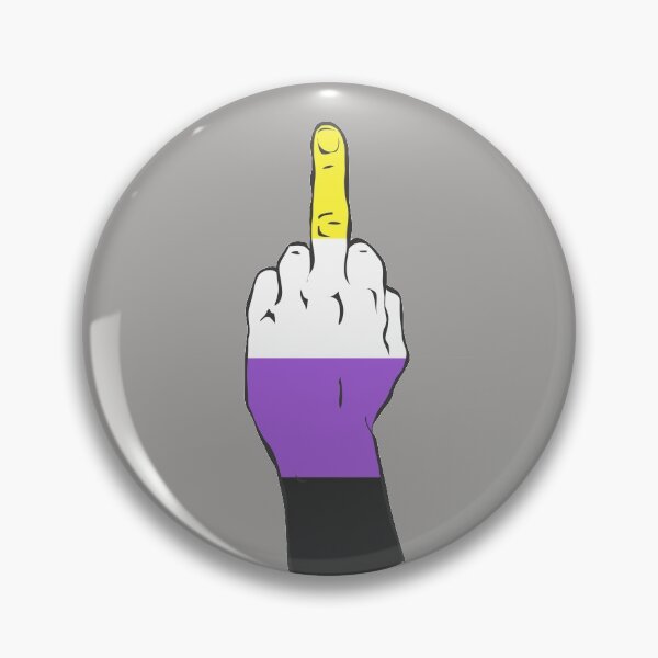 Item preview, Nonbinary Pride Middle Finger designed and sold by Alrkeaton.