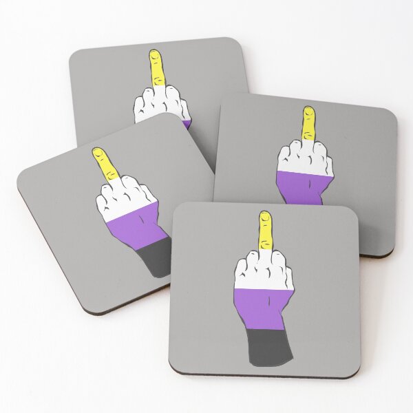 Item preview, Nonbinary Pride Middle Finger designed and sold by Alrkeaton.