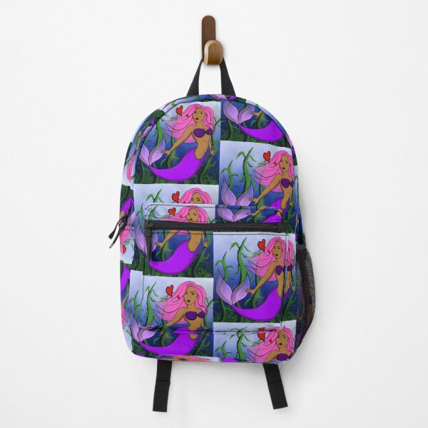 Item preview, Purple Beautiful Colorful Mermaid Kiss with background designed and sold by ruzzell-m.