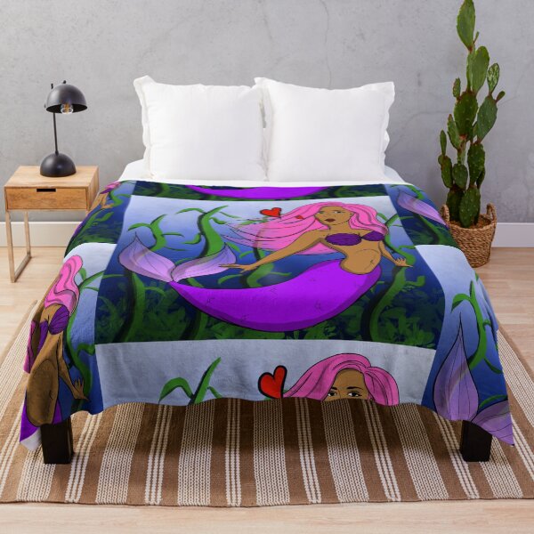 Item preview, Purple Beautiful Colorful Mermaid Kiss with background designed and sold by ruzzell-m.