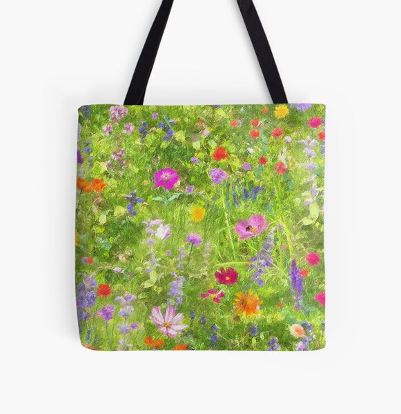 Picnic in the Meadow by Tea with Xanthe All Over Print Tote Bag