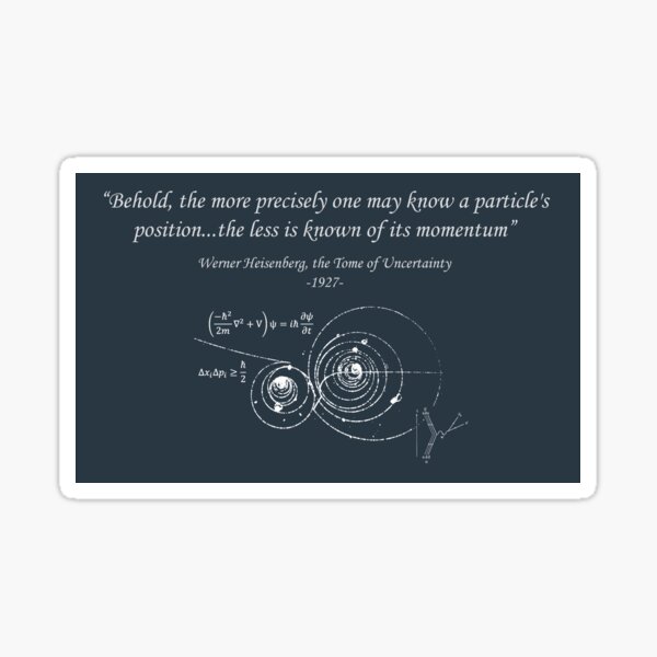 Item preview, Satirical Heisenberg Uncertainty Principle - Dark designed and sold by DeepSpaceDesigns.