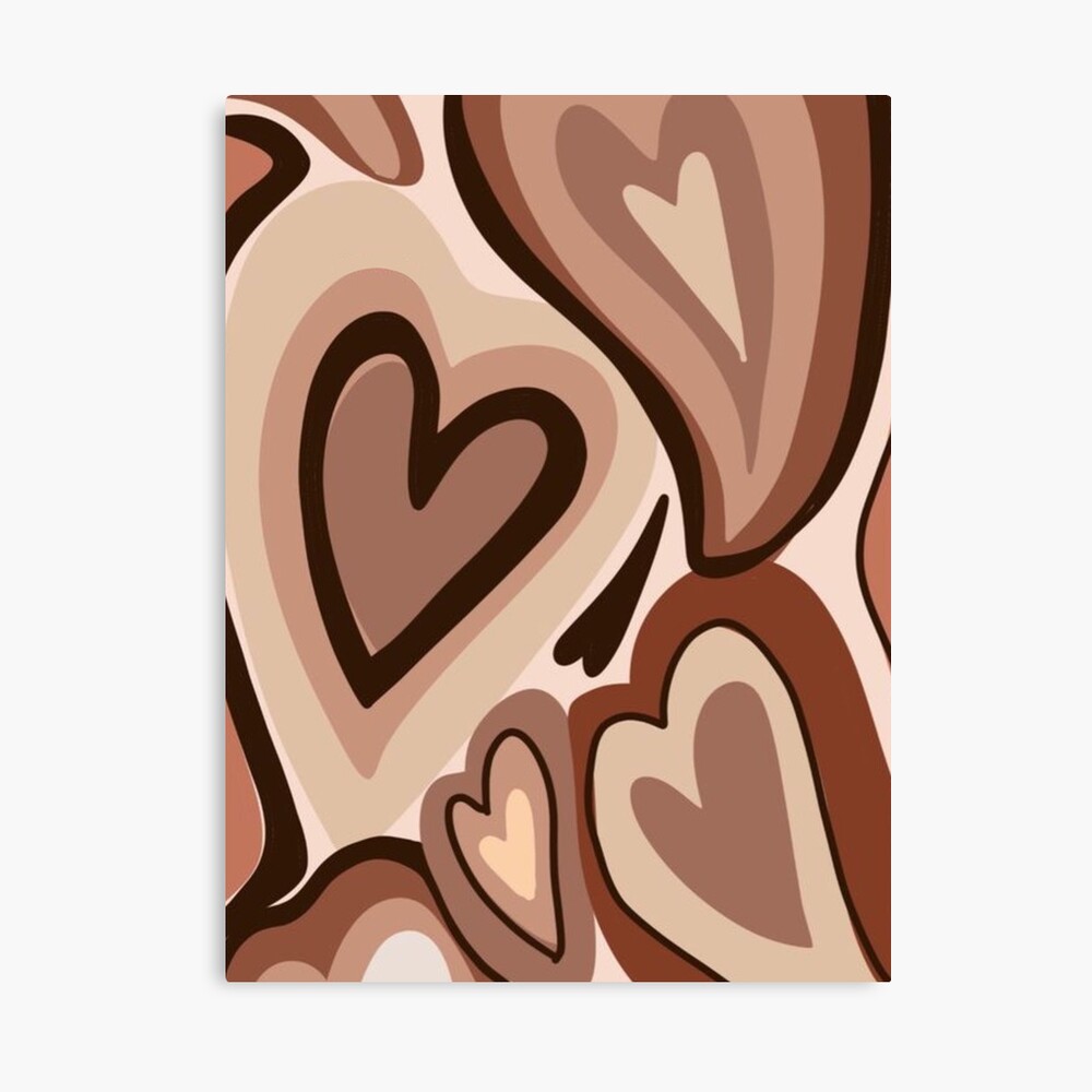 Aesthetic brown hearts  Photographic Print for Sale by Sandy005