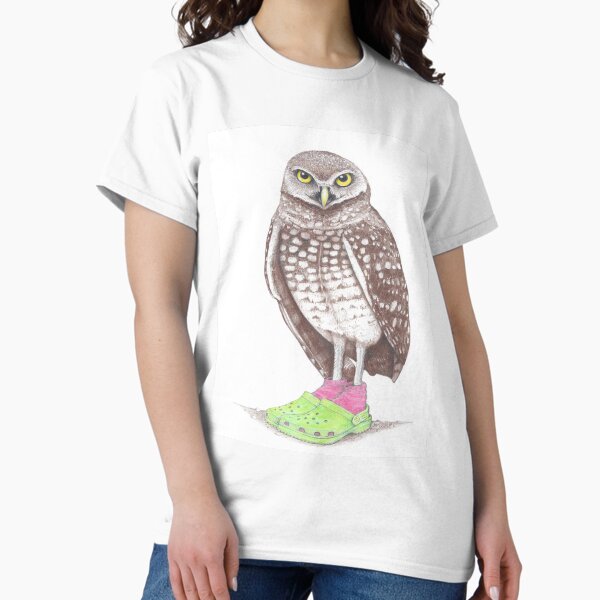 Burrowing Owl in Crocs Classic T-Shirt