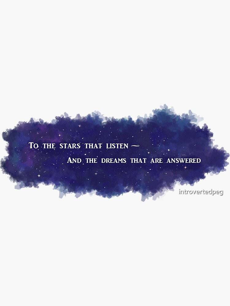 To The Stars That Listen (White) - A Court of Mist and Fury by introvertedpeg
