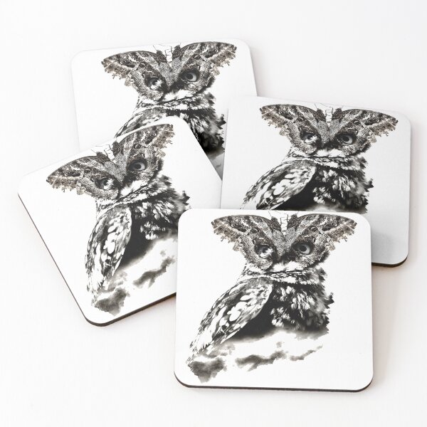 Item preview, Owl with butterflies designed and sold by Viktella.