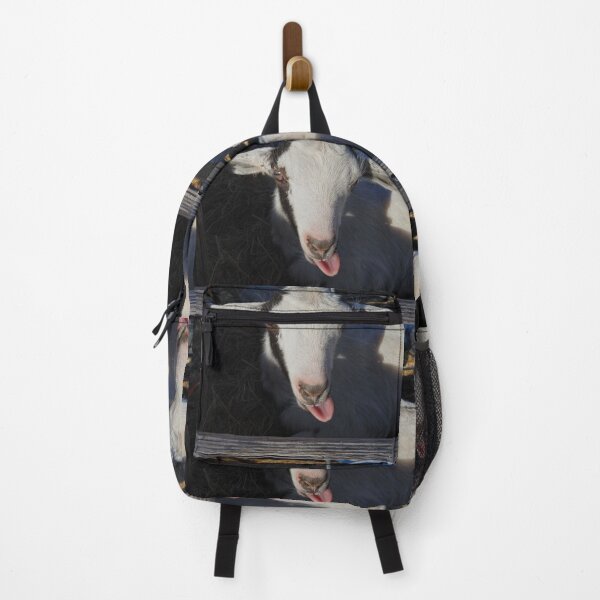 Item preview, cute baby goat kisses, sticking out its tongue designed and sold by Stephanie Skeem.