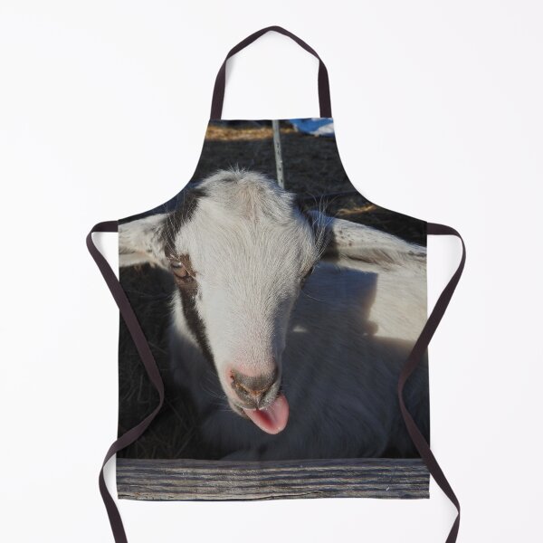 Item preview, cute baby goat kisses, sticking out its tongue designed and sold by Stephanie Skeem.