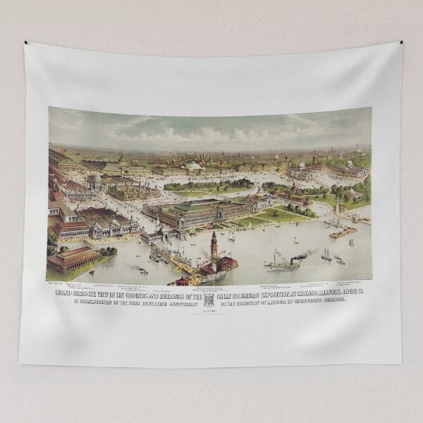 Item preview, Columbian Exposition At Chicago - Grand Birds-Eye View - 1893 designed and sold by warishellstore.