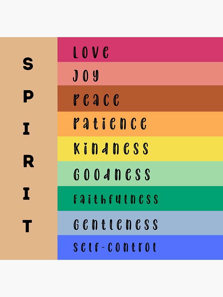 Thumbnail 3 of 3, Sticker, Spirit Collection | Fruit of the Spirit designed and sold by SimpleDailyJoy.