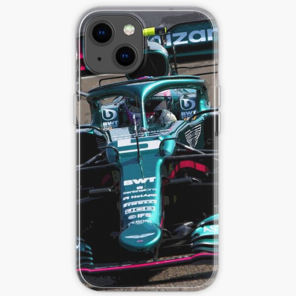 Sebastian Vettel fährt sein 2021 F1 Auto Abstract iPhone Flexible Hülle