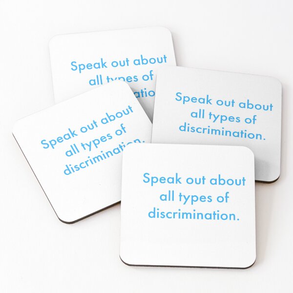 Item preview, Speak out about all types of discrimination. designed and sold by Andrew Hopgood.