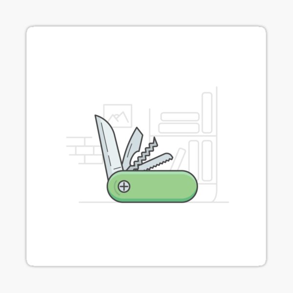 folding knife Sticker