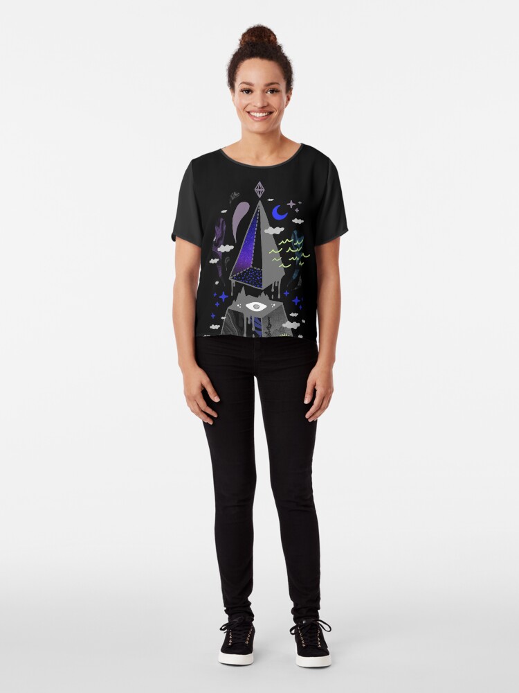 Alternate view of Pyramid Scheme Chiffon Top