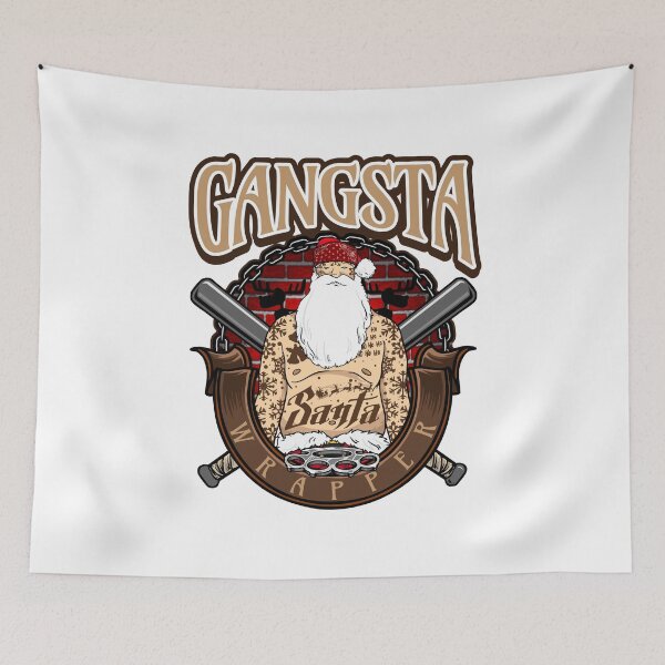Item preview, Gangsta Wrapper Funny Christmas Santa  designed and sold by Maria Garcia.