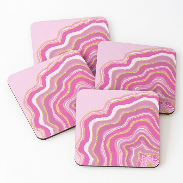 Item preview, Pink and Gold Geode Agate designed and sold by Julie Erin Designs.