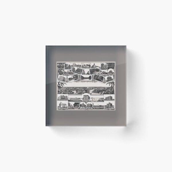 Item preview, San Antonio Texas Cityscape - Featuring The Alamo And Other Landmarks - Circa 1890 designed and sold by warishellstore.