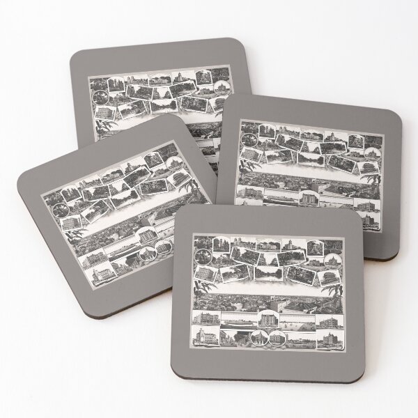 Item preview, San Antonio Texas Cityscape - Featuring The Alamo And Other Landmarks - Circa 1890 designed and sold by warishellstore.