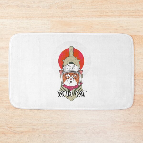 Item preview, Tama Cat! A beautiful design of a calico cat in a helmet in front of a train - Tribute to the station master and operating officer at the Kishi station in Japan designed and sold by crazycollective.