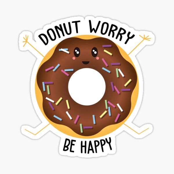 Sticker Donut Wortspiel Redbubble