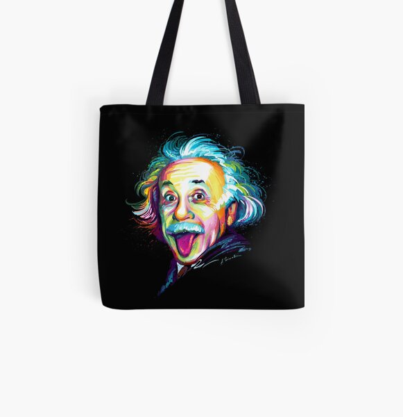 Albert Einstein All Over Print Tote Bag
