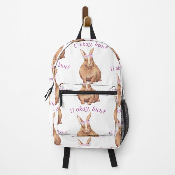 Item preview, U Okay Bun? Caring Rabbit With Flowers designed and sold by WhimsicaliTee.