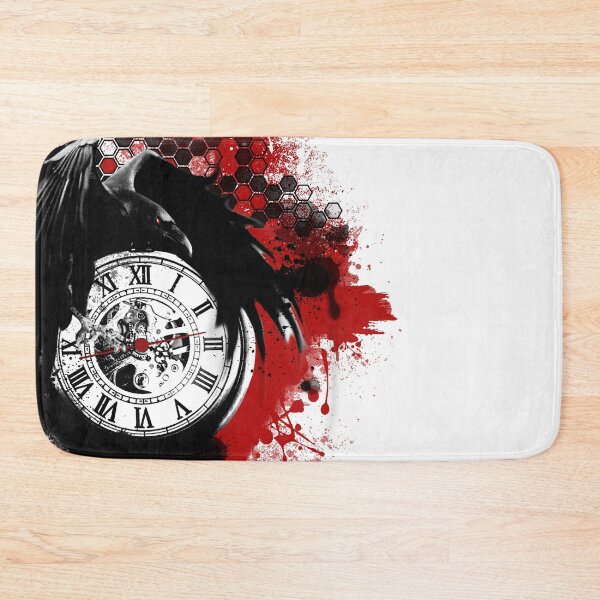 Item preview, Trash polka style raven and clock WHITE EDITION designed and sold by DarkDesign69.