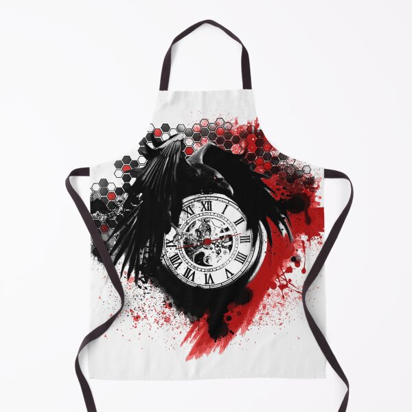 Item preview, Trash polka style raven and clock WHITE EDITION designed and sold by DarkDesign69.