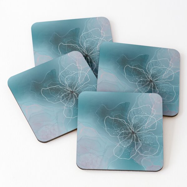Item preview, Floral abstract fluid art designed and sold by Mashusha-art.