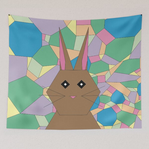 Item preview, Geometric Brown Bunny designed and sold by Caseymakesart.