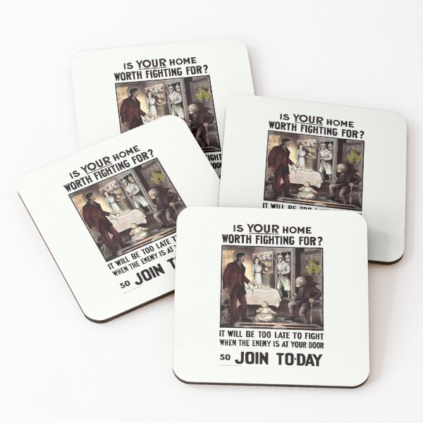 Item preview, Is Your Home Worth Fighting For - WWI Propaganda 1915 designed and sold by warishellstore.