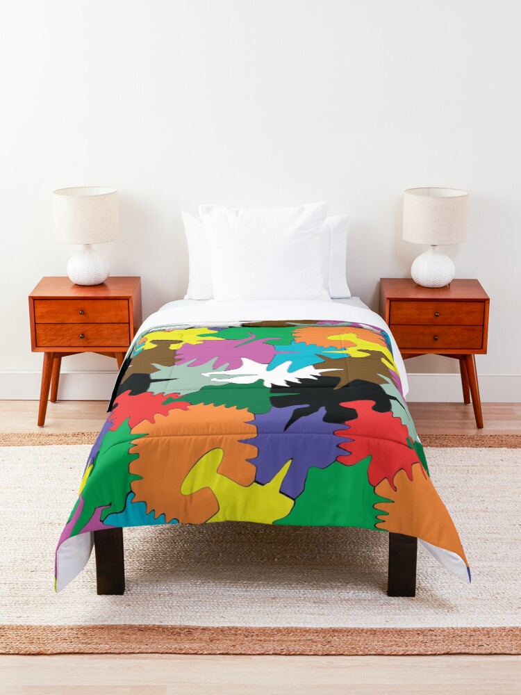 Thumbnail 3 of 6, Comforter, Abstract Hex Puzzle designed and sold by roggcar.