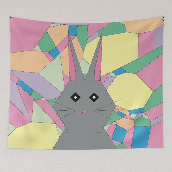 Item preview, Geometric Gray Bunny designed and sold by Caseymakesart.