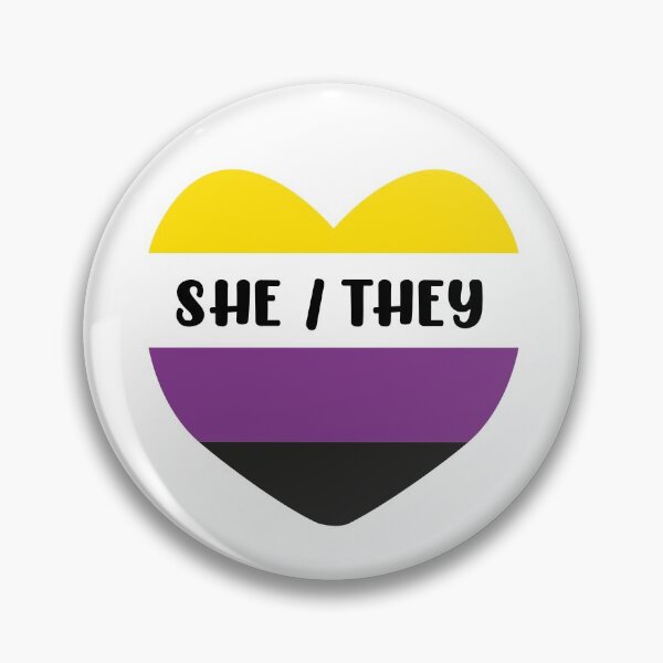 Item preview, Non-Binary Flag She/They Pronoun  designed and sold by Logray.