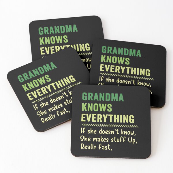 Item preview, Grandma knows everything, she makes stuff up REALLY fast mother's day i love grandma, Gift for Grandma designed and sold by AmalGr.
