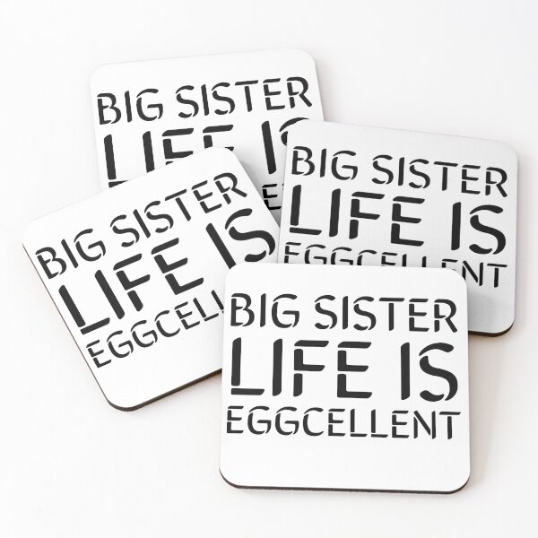 Item preview, Big Sister Life Is Eggcellent- Black designed and sold by Designs By YL.