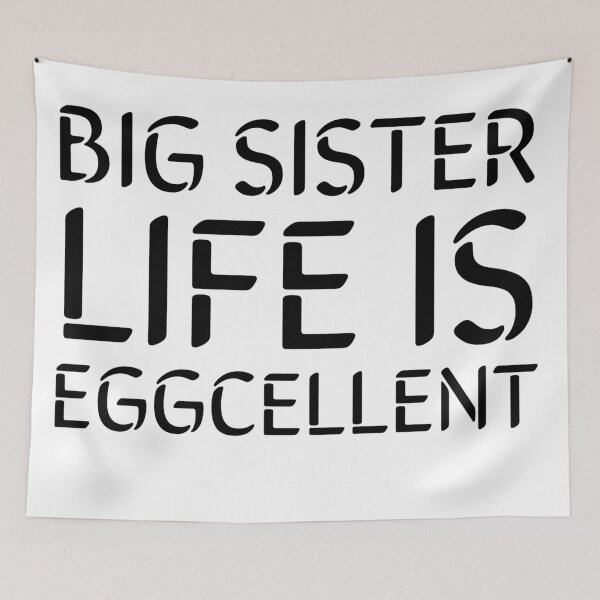 Item preview, Big Sister Life Is Eggcellent- Black designed and sold by Designs By YL.
