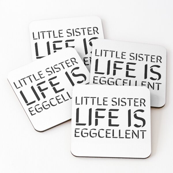 Item preview, Little Sister Life Is Eggcellent- Black designed and sold by Designs By YL.