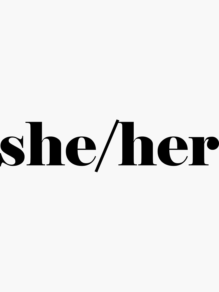 She Her Pronouns Sticker For Sale By Colorfulkai Redbubble