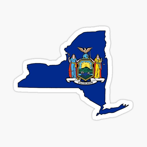 Item preview, New york flag New York state outline designed and sold by artisticattitud.