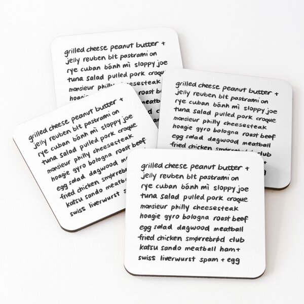 Item preview, Sandwich Types Wall of Text designed and sold by bonniemamadraws.